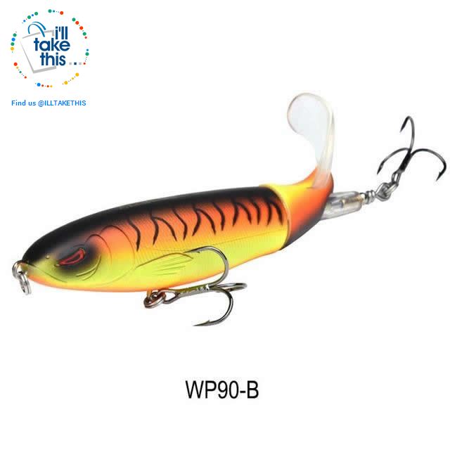 Bigass Bass Whopper Popper 9cm/11cm/13cm Topwater Fishing Lure - Soft Rotating Tail - I'LL TAKE THIS