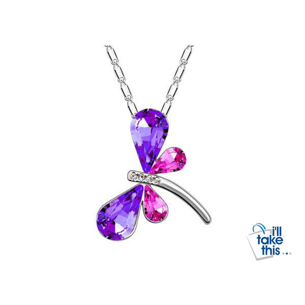 Crystal Dragonfly - Butterfly Pendant with FREE Necklace - I'LL TAKE THIS