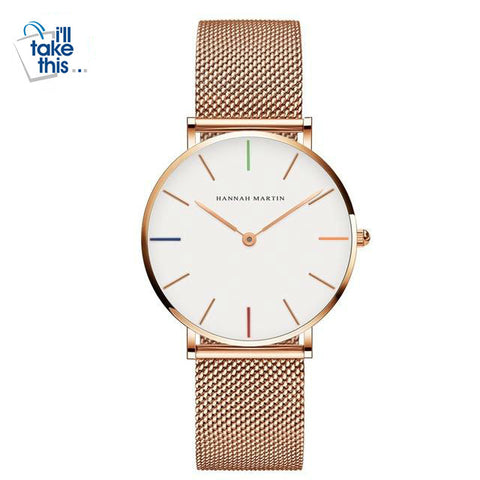 Image of Women Stainless Steel Mesh Rose Gold Waterproof Ladies Watch - Japan Quartz Movement High-Quality 36mm - I'LL TAKE THIS