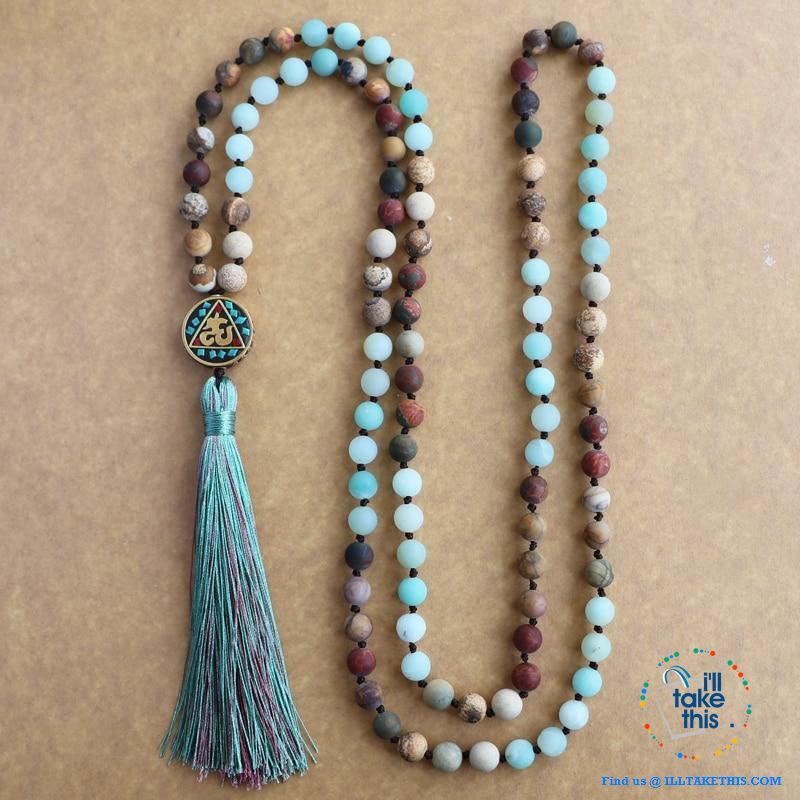 ๐ง ๐ Beautiful Handmade Natural Stone Mala Necklace - I'LL TAKE THIS