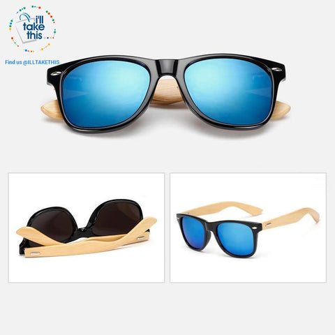 Image of Wooden Vintage Wayfarer Retro Sunglasses 20 Colors - UV 400 UVA/UB Protection Mirrored Polycarb Lens - I'LL TAKE THIS