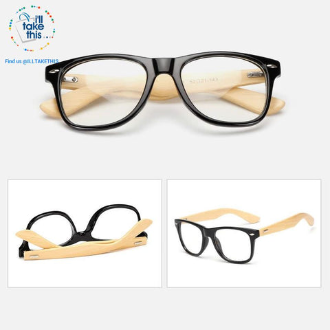 Image of Wooden Vintage Wayfarer Retro Sunglasses 20 Colors - UV 400 UVA/UB Protection Mirrored Polycarb Lens - I'LL TAKE THIS