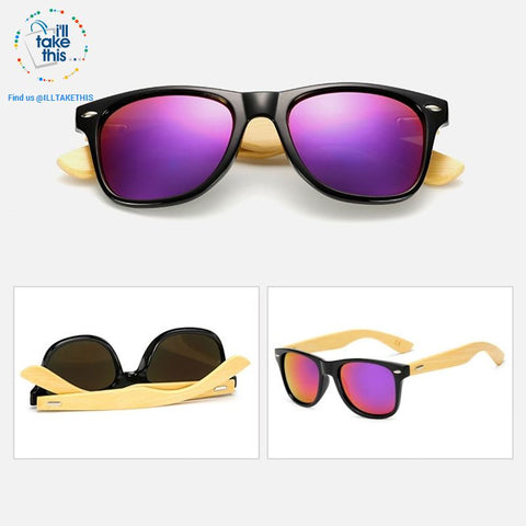 Image of Wooden Vintage Wayfarer Retro Sunglasses 20 Colors - UV 400 UVA/UB Protection Mirrored Polycarb Lens - I'LL TAKE THIS