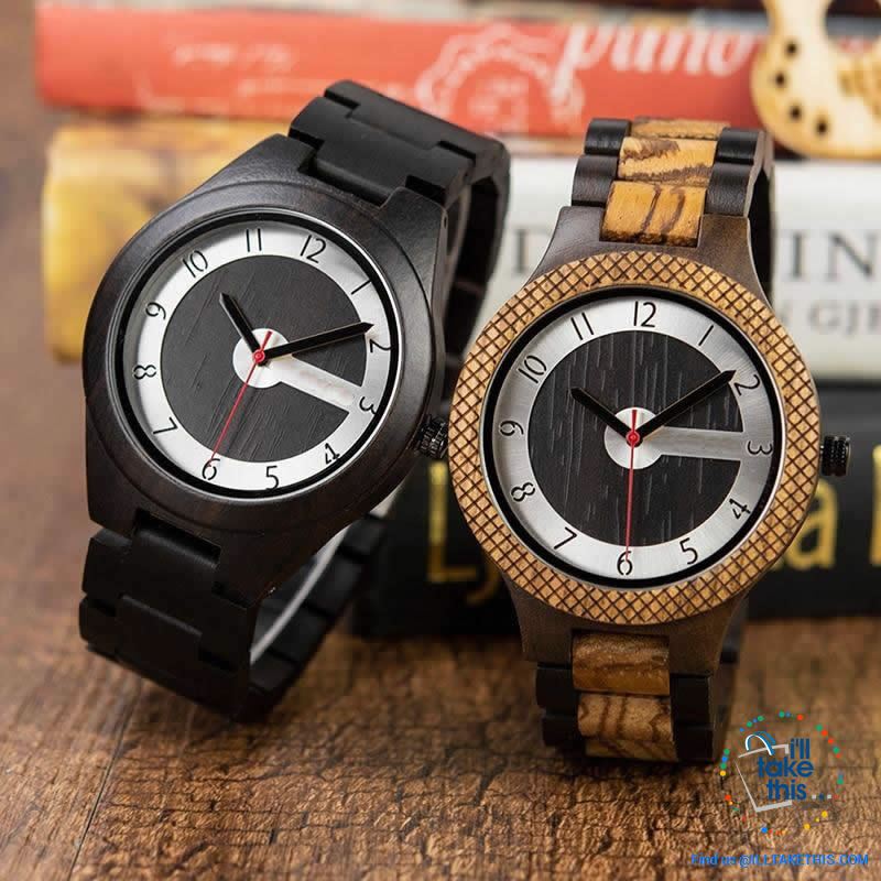 Matt Black or Tanned Textured Designer Wooden Minimalist Watches - a Must have for any collection! - I'LL TAKE THIS