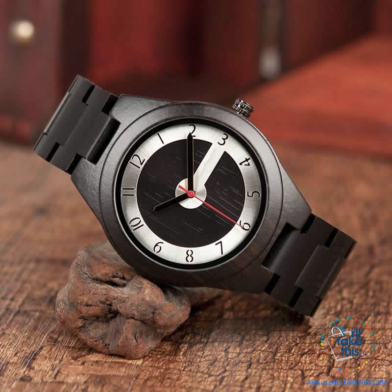 Matt Black or Tanned Textured Designer Wooden Minimalist Watches - a Must have for any collection! - I'LL TAKE THIS