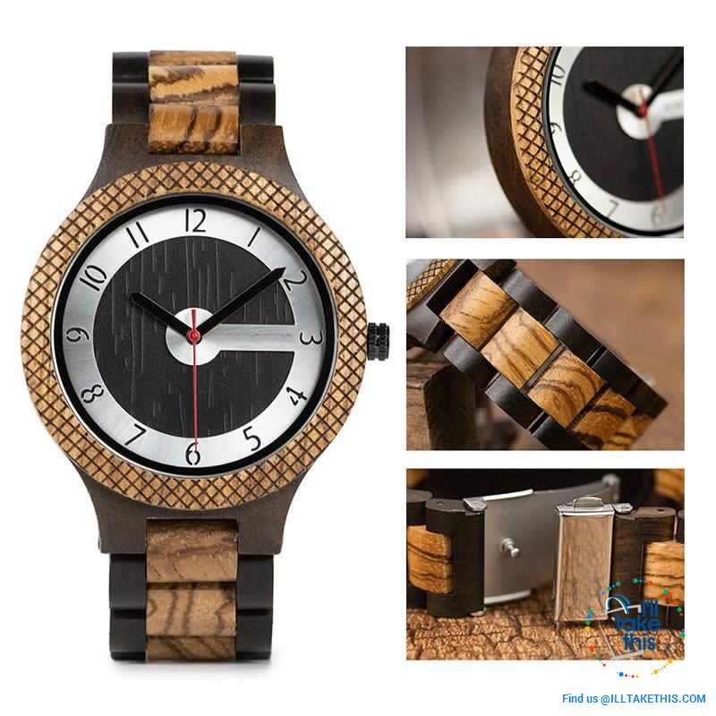 Matt Black or Tanned Textured Designer Wooden Minimalist Watches - a Must have for any collection! - I'LL TAKE THIS