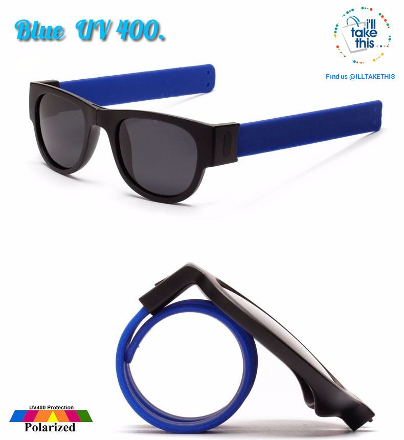 Slap Sunglasses Polarized Slappable Bracelet Sun Glasses for Men/Women Unique Wristband Fold Shades - I'LL TAKE THIS