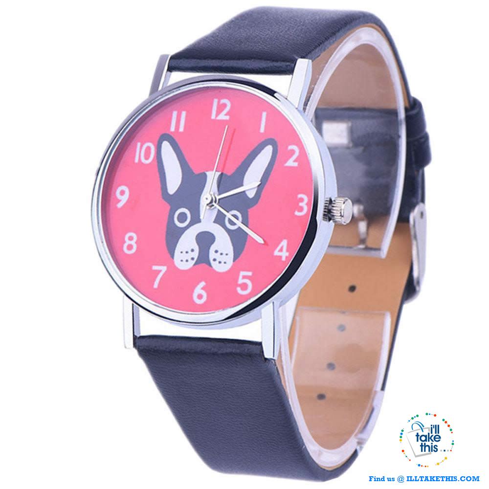 Very Cute Boston Terrier Women's Watches in 3 Fashionable Design color straps. - I'LL TAKE THIS