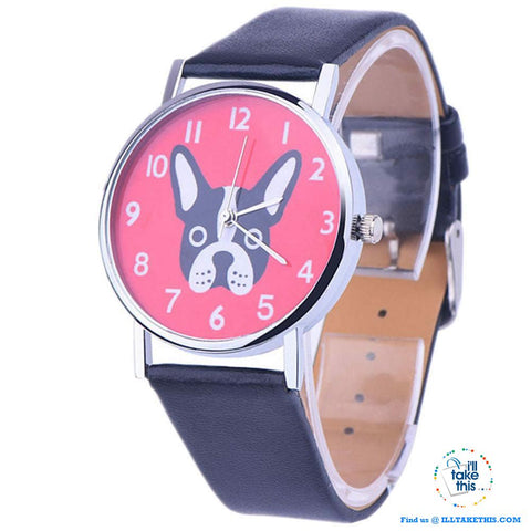 Image of Very Cute Boston Terrier Women's Watches in 3 Fashionable Design color straps. - I'LL TAKE THIS