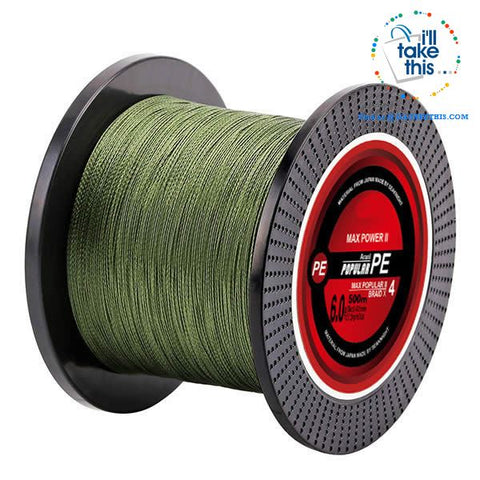 Image of Braided Fishing Line 4 Strands 8 10 20 30 40 60LB Strong Multifilament Fishing Line 500M/546YDS - I'LL TAKE THIS