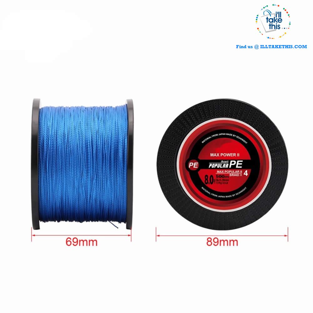 Braided Fishing Line 4 Strands 8 10 20 30 40 60LB Strong Multifilament Fishing Line 500M/546YDS - I'LL TAKE THIS