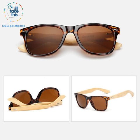 Image of Wooden Vintage Wayfarer Retro Sunglasses 20 Colors - UV 400 UVA/UB Protection Mirrored Polycarb Lens - I'LL TAKE THIS