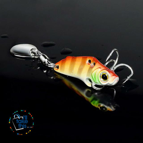 Image of Mini BASS Fishing Lure with its Highly attractive metal reflective colors + Sequins 💙 - I'LL TAKE THIS