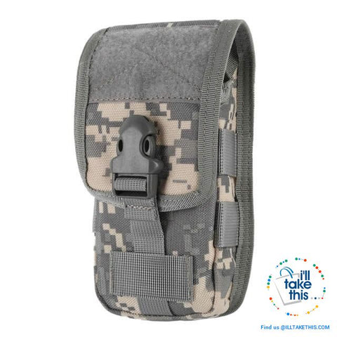Image of Camouflage Belt Phone Bag,  Side pouch suit 5.7' phones, 5 Color Options - I'LL TAKE THIS
