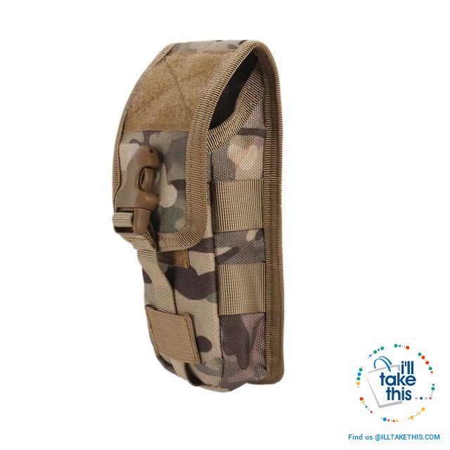 Camouflage Belt Phone Bag,  Side pouch suit 5.7' phones, 5 Color Options - I'LL TAKE THIS
