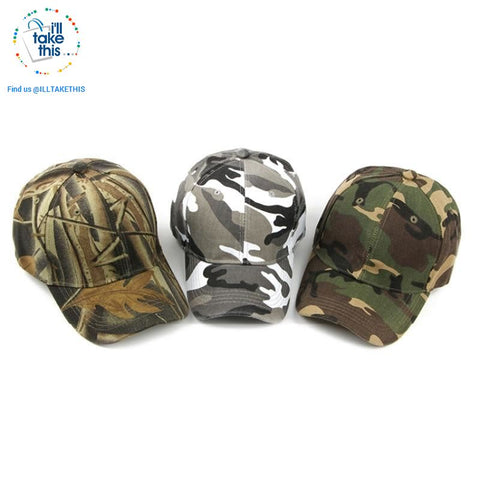 Image of Camouflage Classic reinforced baseball Cap with hard hat edge - 3 Cool Tactical Colors - I'LL TAKE THIS