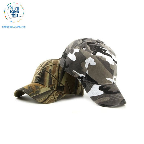 Image of Camouflage Classic reinforced baseball Cap with hard hat edge - 3 Cool Tactical Colors - I'LL TAKE THIS