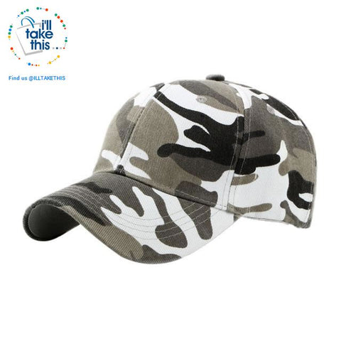 Image of Camouflage Classic reinforced baseball Cap with hard hat edge - 3 Cool Tactical Colors - I'LL TAKE THIS