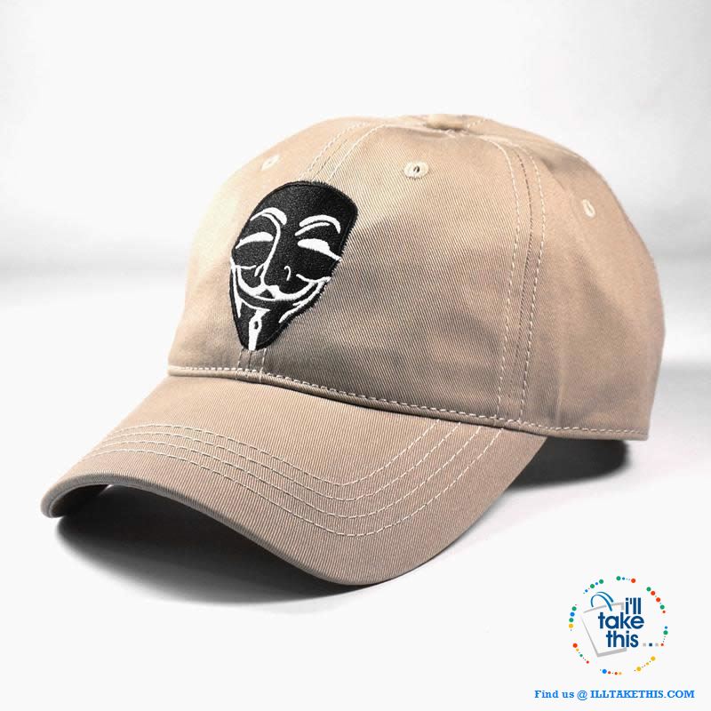V For Vendetta Baseball Caps / Anonymous symbol, make your mark unisex styled baseball - I'LL TAKE THIS