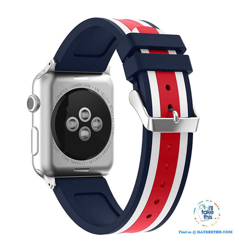 Image of Apple Watchband, Colorful Silicone wrist strap suit Apple Series 4 down 38mm & 42mm - I'LL TAKE THIS