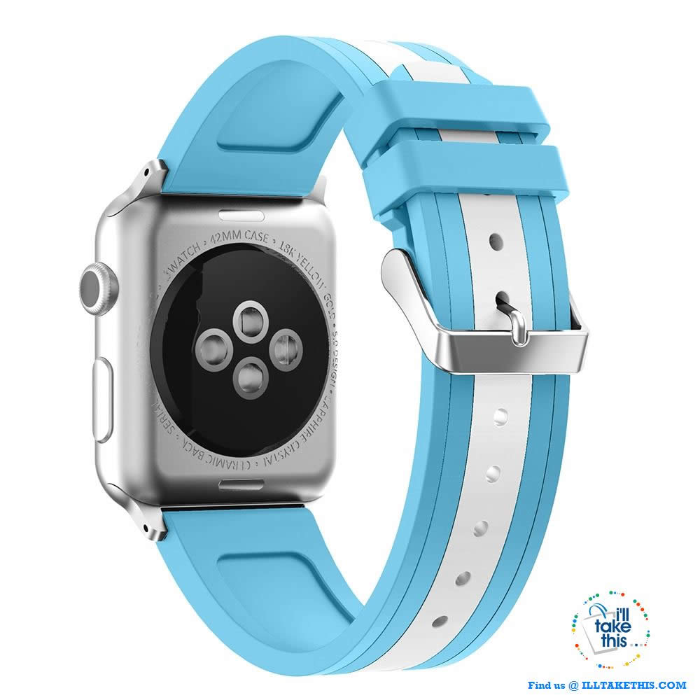 Apple Watchband, Colorful Silicone wrist strap suit Apple Series 4 down 38mm & 42mm - I'LL TAKE THIS