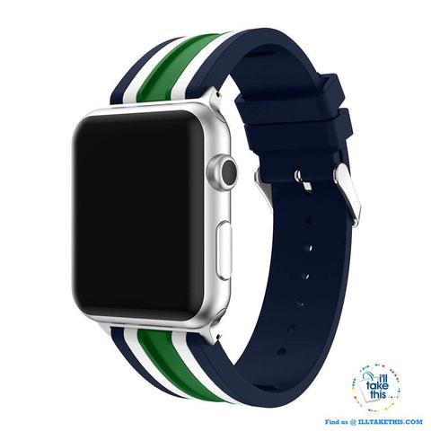 Image of Apple Watchband, Colorful Silicone wrist strap suit Apple Series 4 down 38mm & 42mm - I'LL TAKE THIS