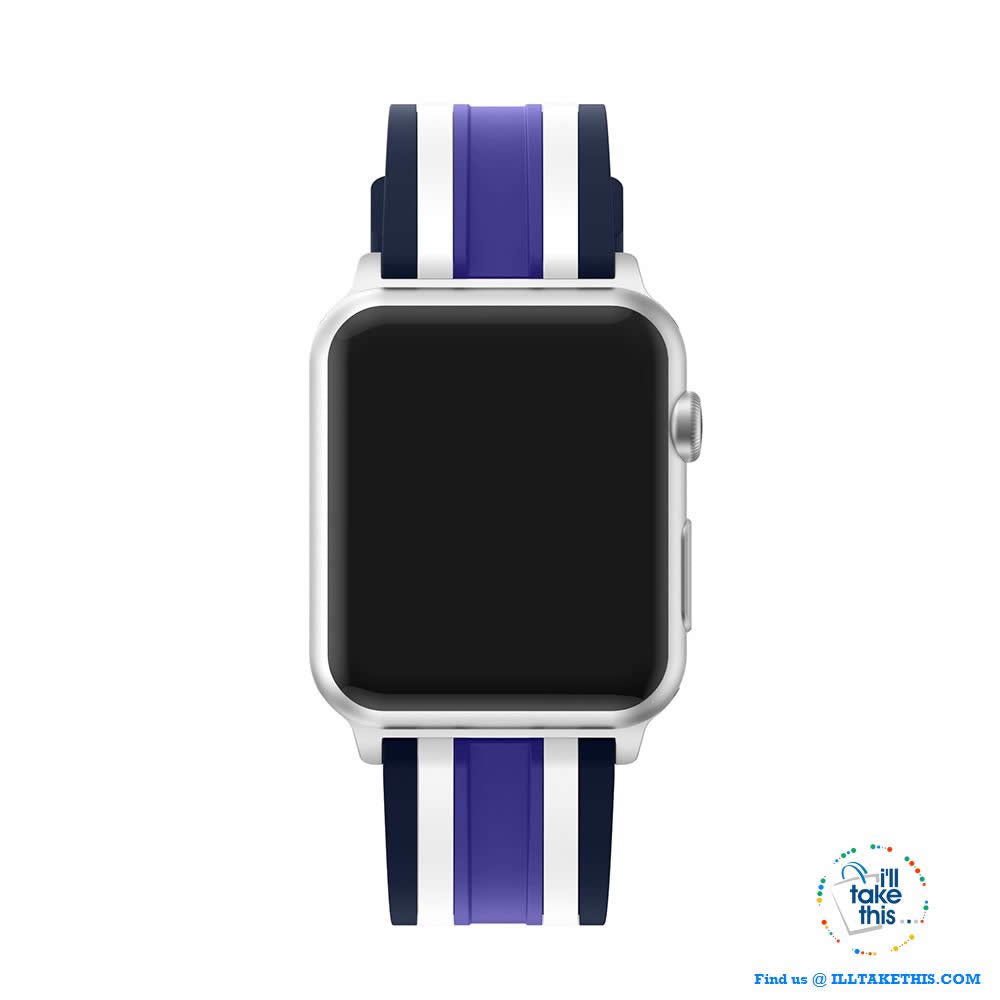 Apple Watchband, Colorful Silicone wrist strap suit Apple Series 4 down 38mm & 42mm - I'LL TAKE THIS