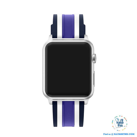 Image of Apple Watchband, Colorful Silicone wrist strap suit Apple Series 4 down 38mm & 42mm - I'LL TAKE THIS