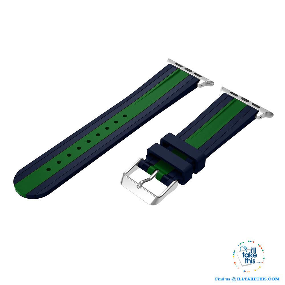 Apple Watchband, Colorful Silicone wrist strap suit Apple Series 4 down 38mm & 42mm - I'LL TAKE THIS