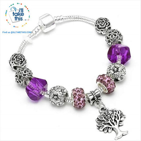 Image of Murano Beads and Charm Bracelets ideal Women's Friendship Bracelet - Lot's of Style and colors - I'LL TAKE THIS