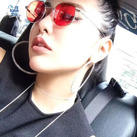 Image of Super Light Weight Octagon Sunglasses Unisex in Yellow, Red, Blue Tinted + Clear Lens Glasses - I'LL TAKE THIS