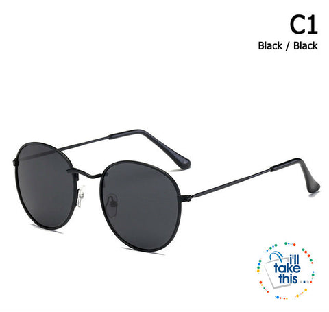 Image of Vintage Classic 3447 Round Metal Style Polarized Sunglasses Unisex Vintage Retro Sunglasses - I'LL TAKE THIS