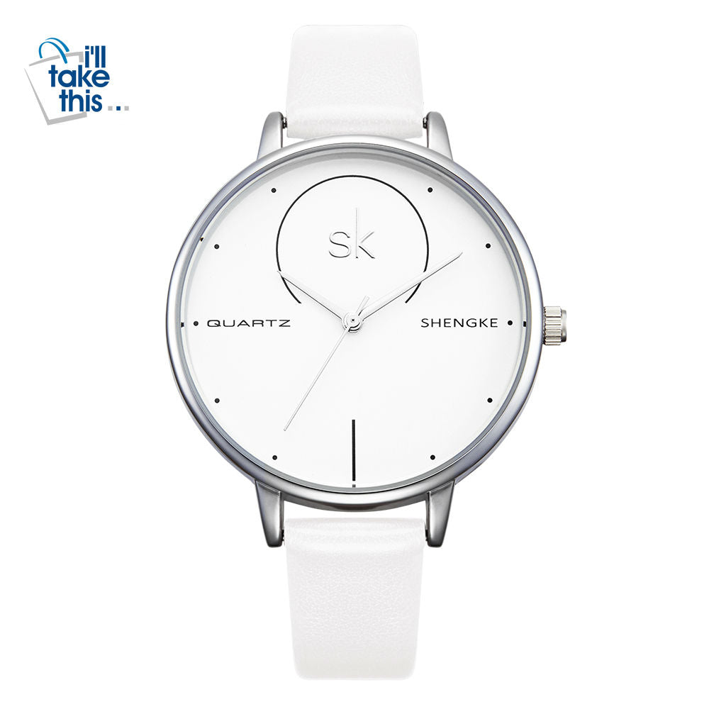 Women's Luxury Watch FOUR color options with Leather Wristband Dress watch with Quartz movement - I'LL TAKE THIS