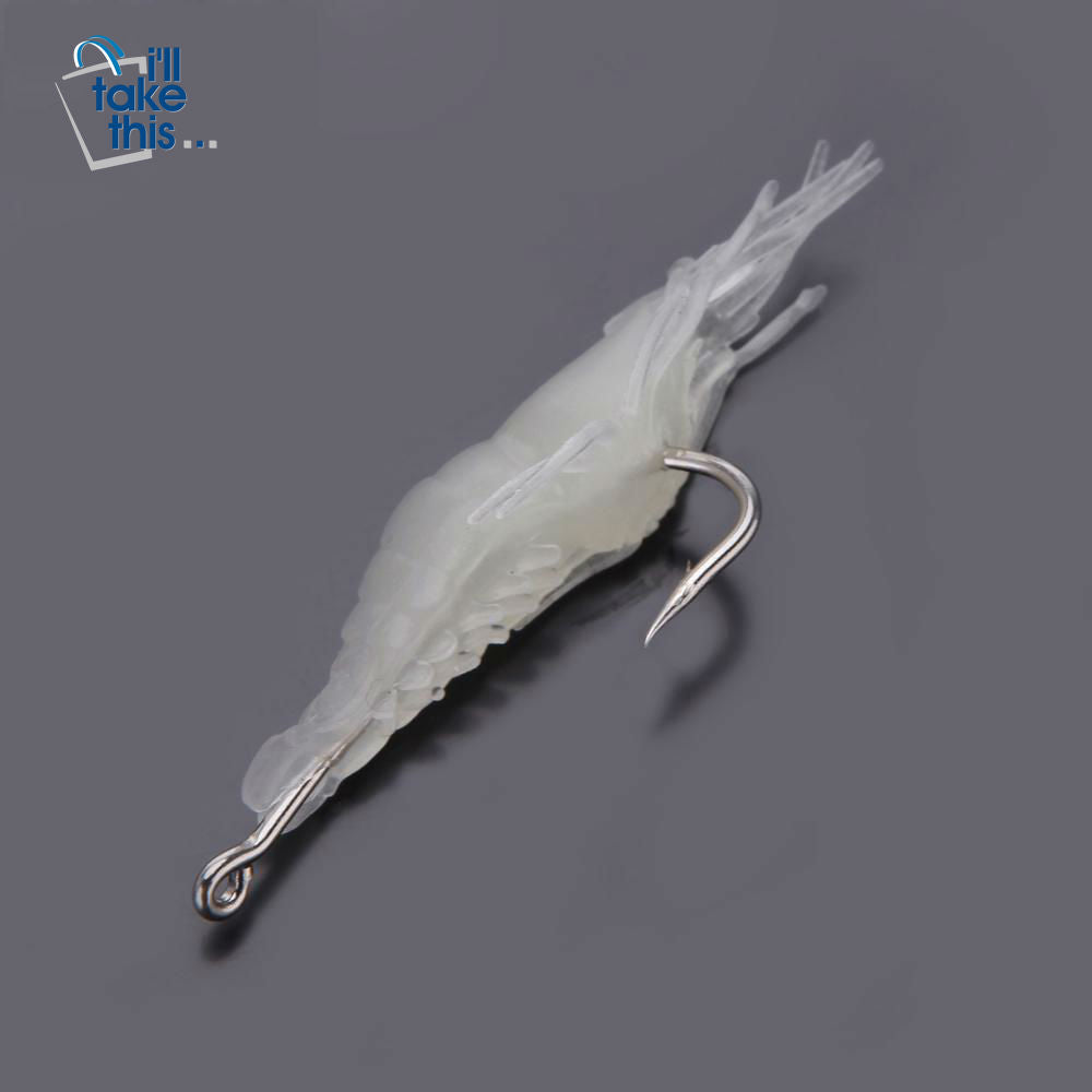 Fishing Lure 5 Pack - Fishing Lure Soft Luminous Shrimp/Prawn Fishing Tackle Soft Bait With One Single Hook - I'LL TAKE THIS