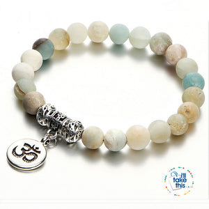 Vintage Yoga Strand Bracelets' - Natural Stone Handmade Unisex Wristband Beads