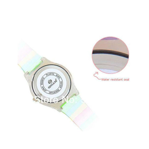 Image of Mini Women Rainbow Colored Silicone Ladies or Child Watch - I'LL TAKE THIS