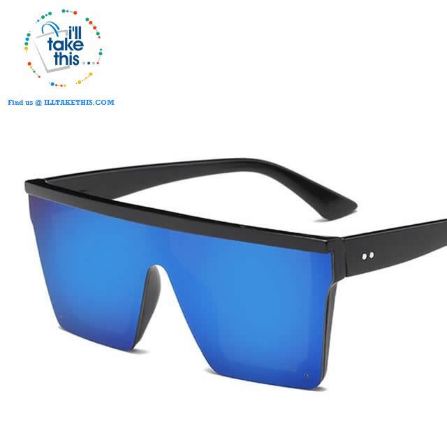 Designer Unisex Oversized SQUARE Sunglasses - Vintage Brand Designer Silver Mirror Sun Glasses - I'LL TAKE THIS