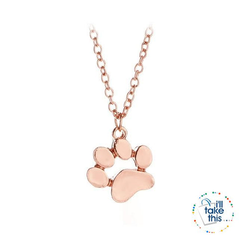 Image of PET LOVERS Collection of Dog & Cat, Paw & Heart themed Pendant Necklaces in Gold or Silver - I'LL TAKE THIS