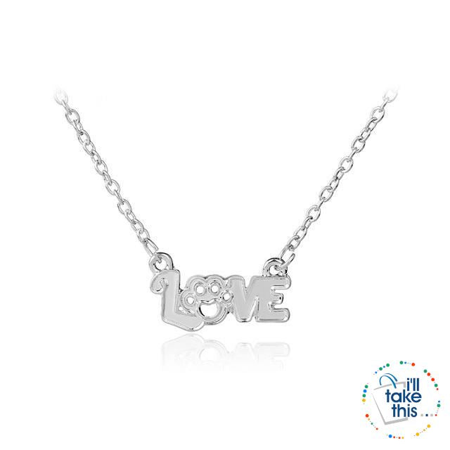 PET LOVERS Collection of Dog & Cat, Paw & Heart themed Pendant Necklaces in Gold or Silver - I'LL TAKE THIS
