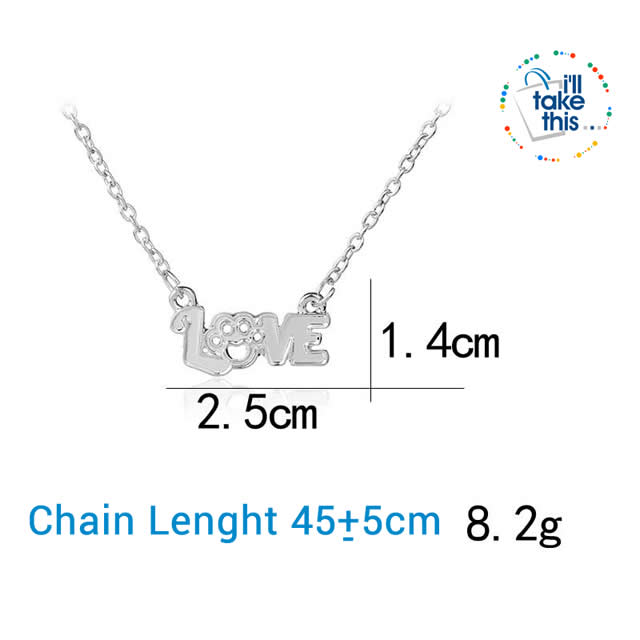 PET LOVERS Collection of Dog & Cat, Paw & Heart themed Pendant Necklaces in Gold or Silver - I'LL TAKE THIS