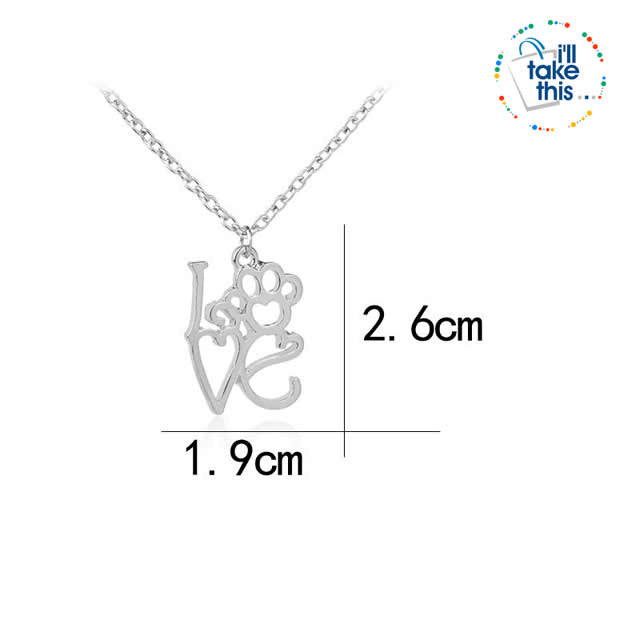 PET LOVERS Collection of Dog & Cat, Paw & Heart themed Pendant Necklaces in Gold or Silver - I'LL TAKE THIS
