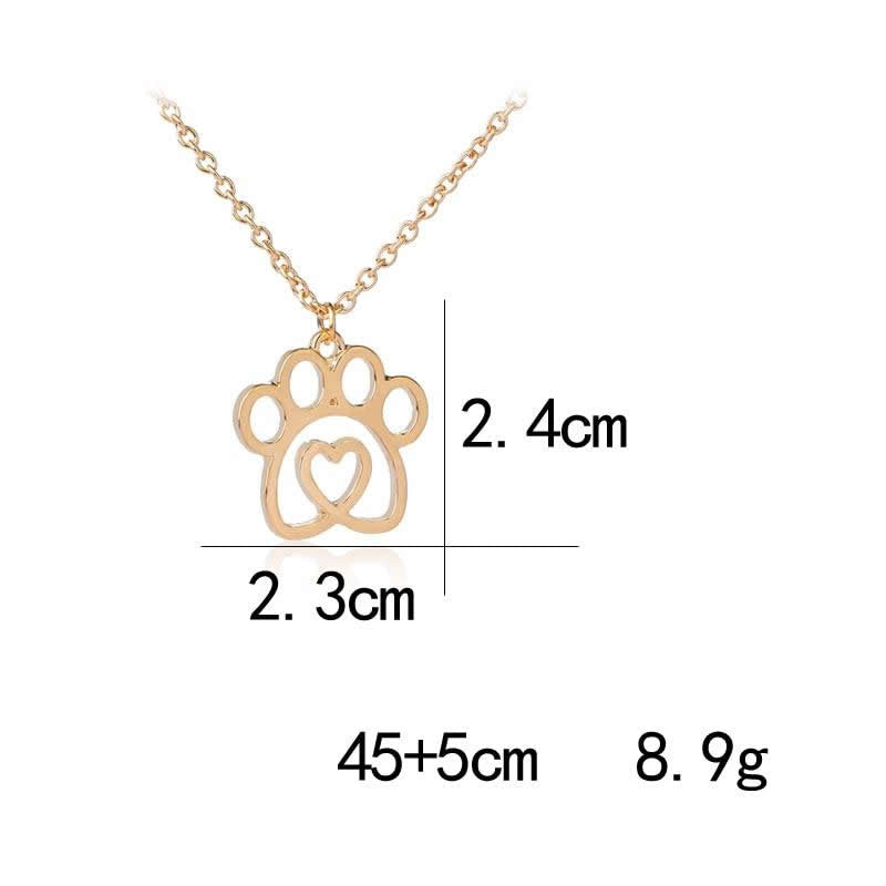 PET LOVERS Collection of Dog & Cat, Paw & Heart themed Pendant Necklaces in Gold or Silver - I'LL TAKE THIS