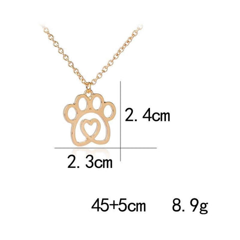 Image of PET LOVERS Collection of Dog & Cat, Paw & Heart themed Pendant Necklaces in Gold or Silver - I'LL TAKE THIS