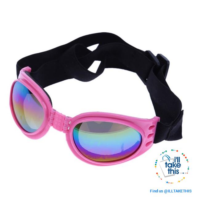 Dog UV Sunglasses Foldable Glasses Windproof - 5 Color Options for Medium to Large Dogs - I'LL TAKE THIS