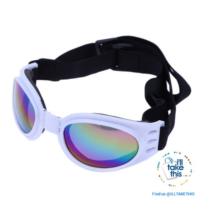 Dog UV Sunglasses Foldable Glasses Windproof - 5 Color Options for Medium to Large Dogs - I'LL TAKE THIS