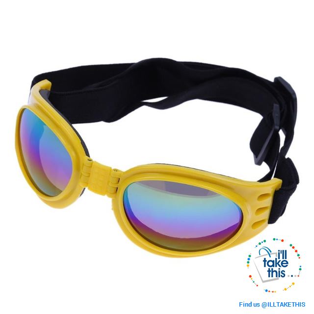 Dog UV Sunglasses Foldable Glasses Windproof - 5 Color Options for Medium to Large Dogs - I'LL TAKE THIS