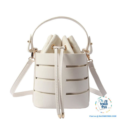 Image of Mini Vegan Leather Drawstring Bucket Bag For Women - Ideal Crossbody Bag/Shoulder Bags, 4 Colors - I'LL TAKE THIS