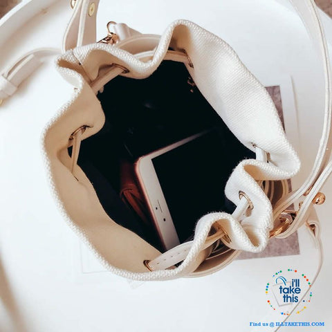 Image of Mini Vegan Leather Drawstring Bucket Bag For Women - Ideal Crossbody Bag/Shoulder Bags, 4 Colors - I'LL TAKE THIS