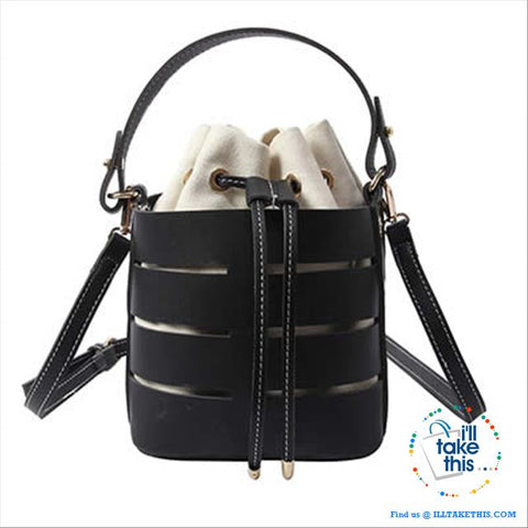 Image of Mini Vegan Leather Drawstring Bucket Bag For Women - Ideal Crossbody Bag/Shoulder Bags, 4 Colors - I'LL TAKE THIS