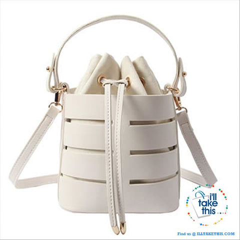 Image of Mini Vegan Leather Drawstring Bucket Bag For Women - Ideal Crossbody Bag/Shoulder Bags, 4 Colors - I'LL TAKE THIS